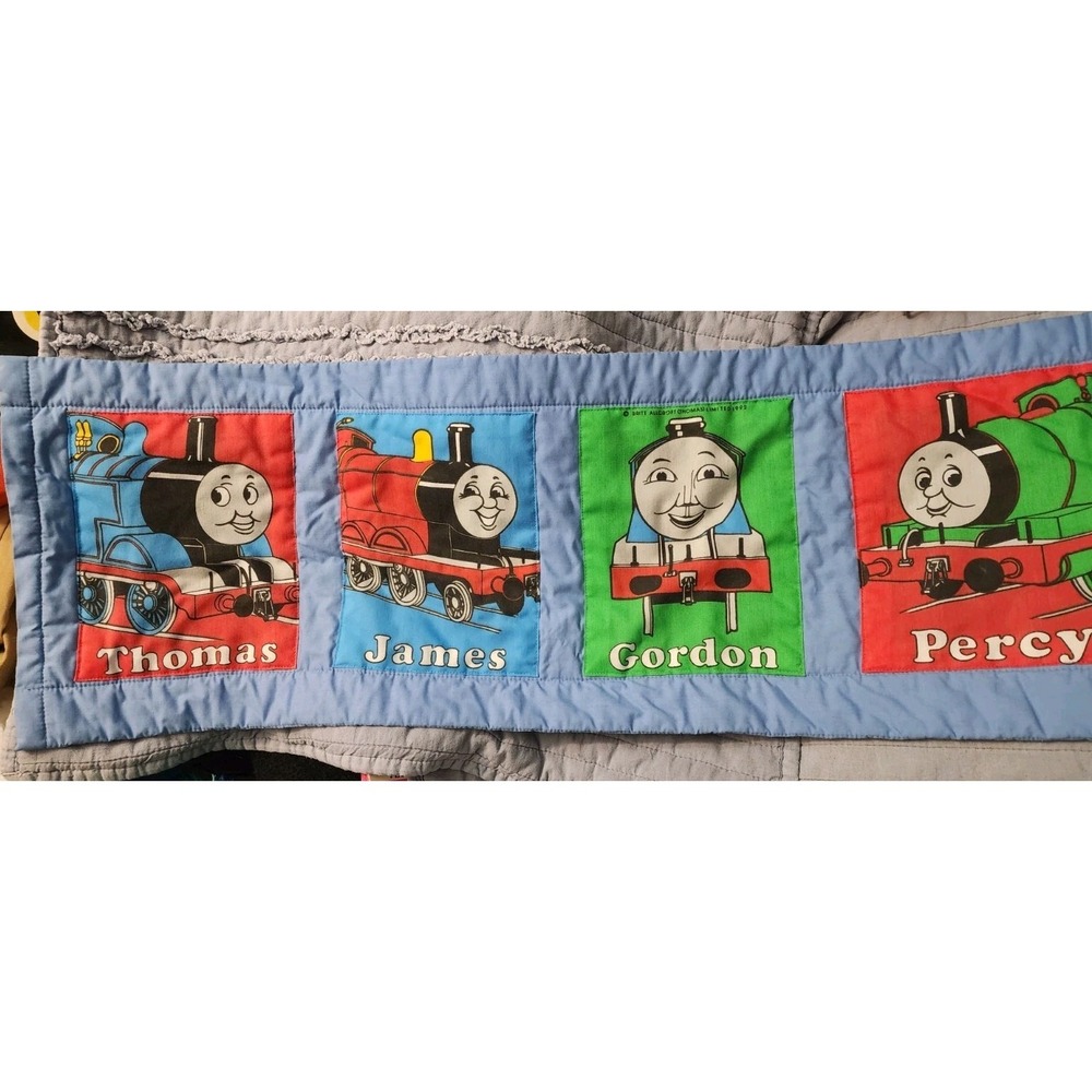 Vtg Lot Of 2 Thomas The Train Tank Engine & Friends Quilted Valances Curtain 42